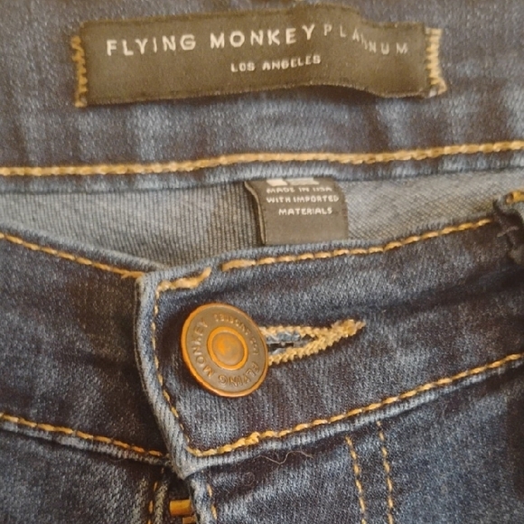 Flying Monkey Blue Skinny Jeans with Distressed Details. Size 28. Back To School - Picture 2 of 10